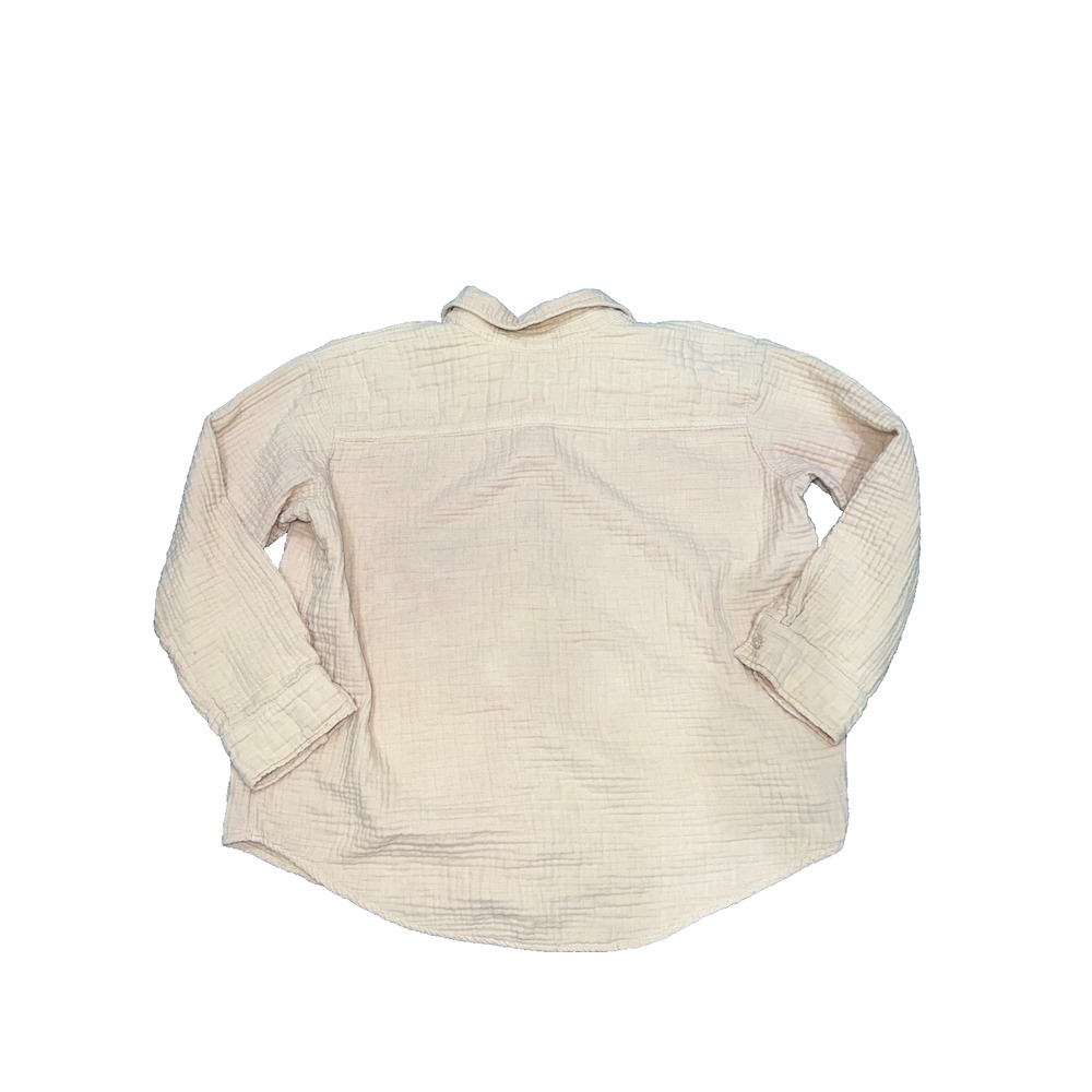 Donni Bubble 100% Cotton Gauze Brown Long Sleeve Button Shirt Sz XL A006647 - Picture 6 of 6